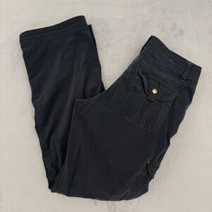 Kuhl Womens Cargo Pants Gray Black Articulated Knee Hiking Outdoor  Size 6 Reg